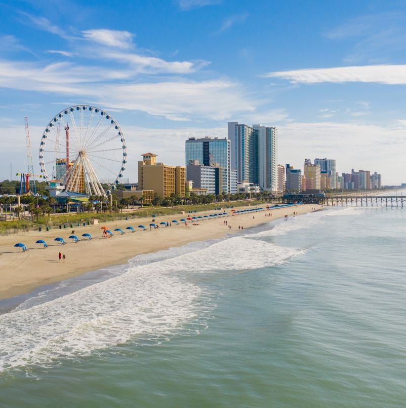 Aerial view of Myrtle Beach