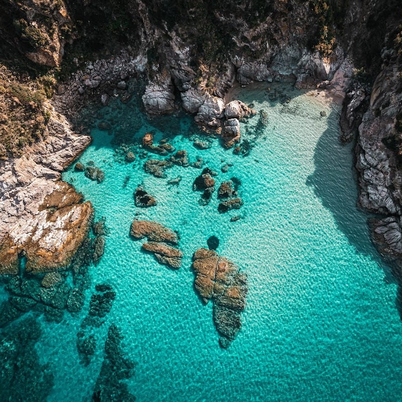 Blue Waters Of Skikda In The Mediterranean Coast Of Algeria, North Africa