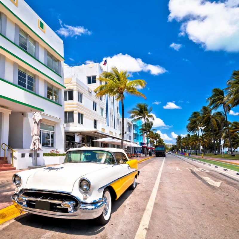 Classic car in Miami