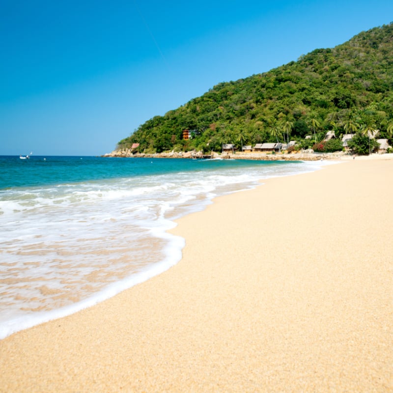 Pristine beach in Yelapa