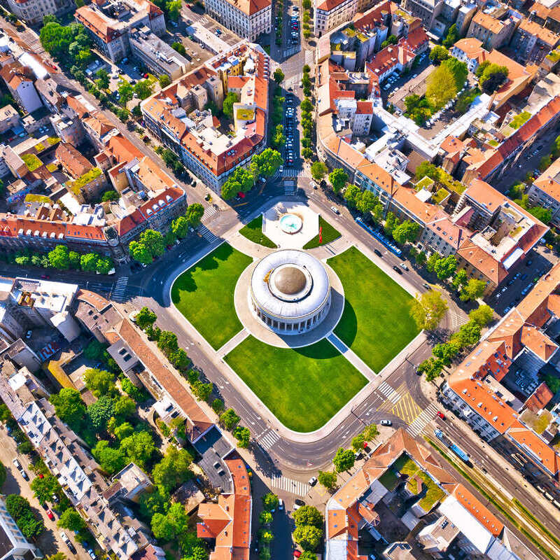 Aerial View Of Zagreb, Croatia, Central Eastern Europe