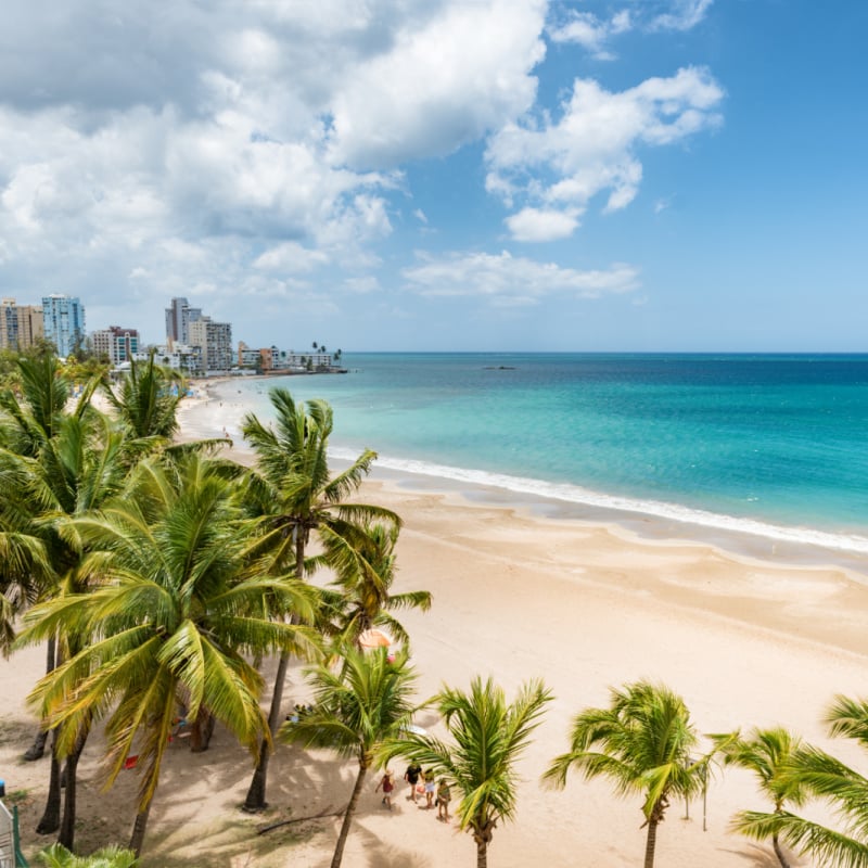 Beautiful beach in Puerto Rico