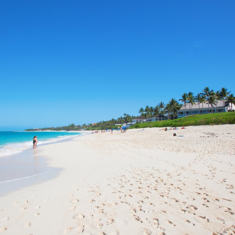 Cabbage Beach in Paradise Island, Bahamas