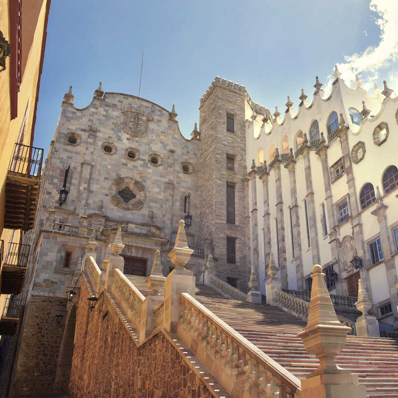 Colonial Era Buildings In Guanajuato, Mexico