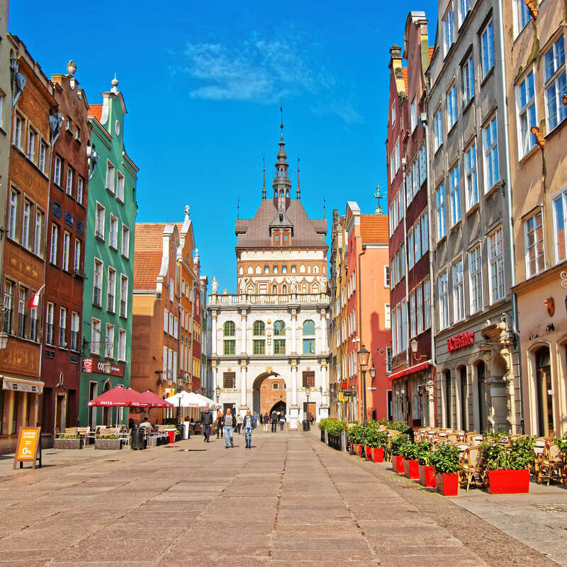 Dluga Street In Gdansk, Poland, Central Eastern Europe