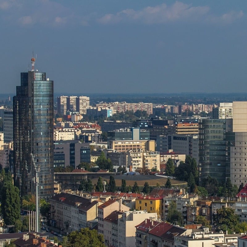 Modern Skyscrapers In Zagreb, Croatia, Central Eastern Europe