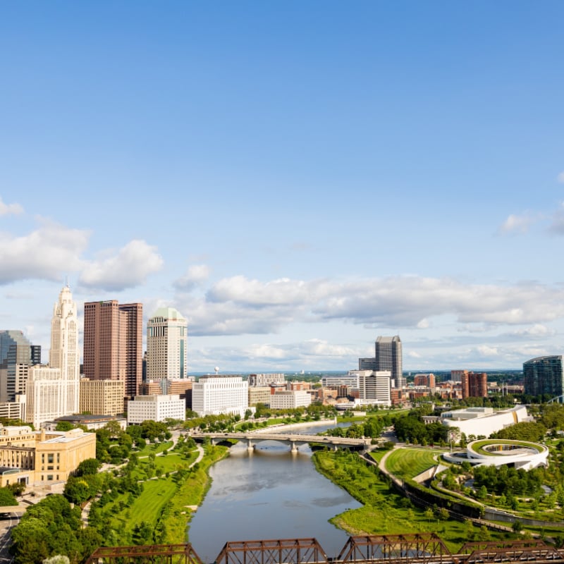 Sunny day in Columbus, Ohio