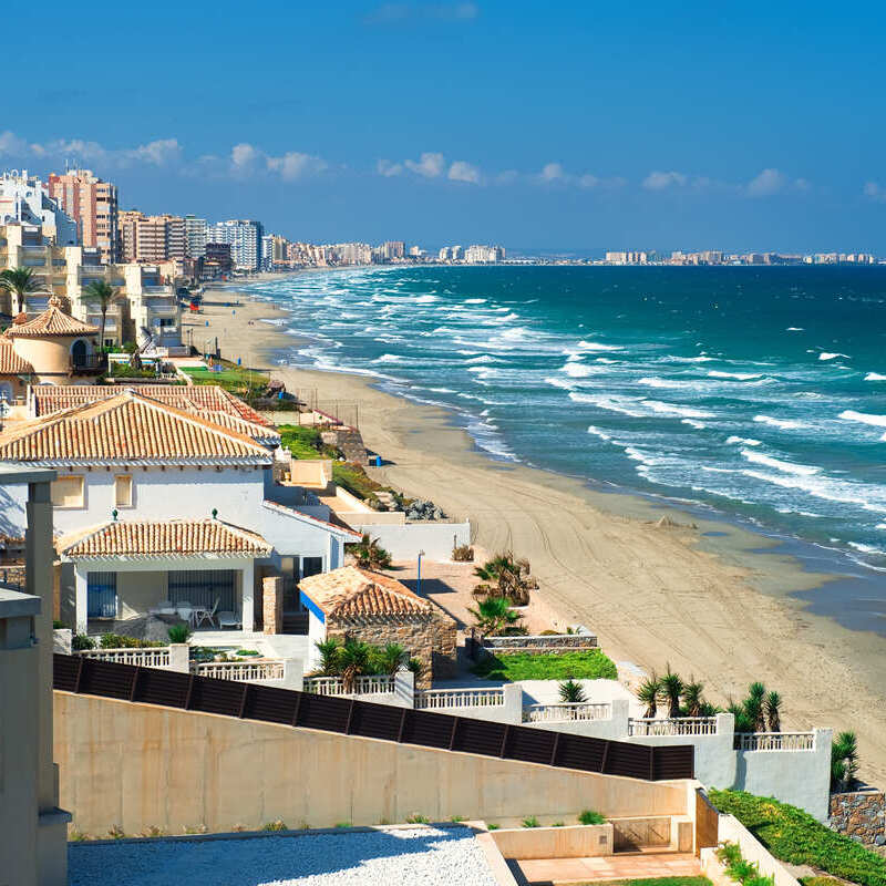 The Spit Of La Manga In The Murcia Region Of Southern Spain, Iberian Europe