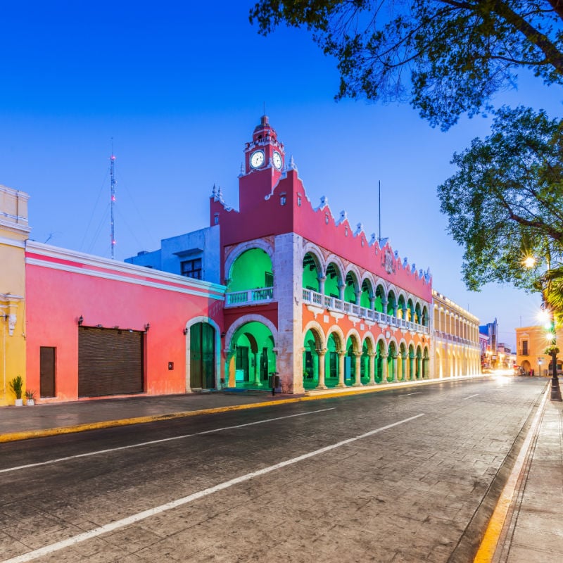 Vibrant Street In Merida, Yucatan, Mexico