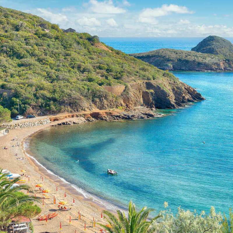 A Beach In Elba, Island In Italy, Southern Europe