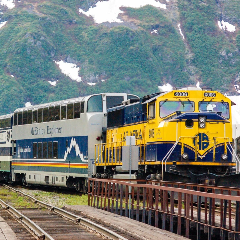 Alaska train in Whittier