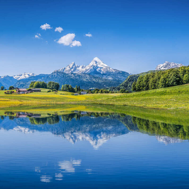 An Alpine Lake Near Salzburg, Austria, Central Europe