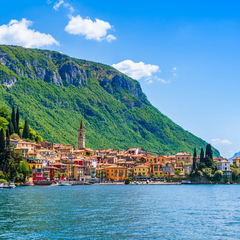 Beautiful Varena village on Lake Como riviera in Lombardy, Italy