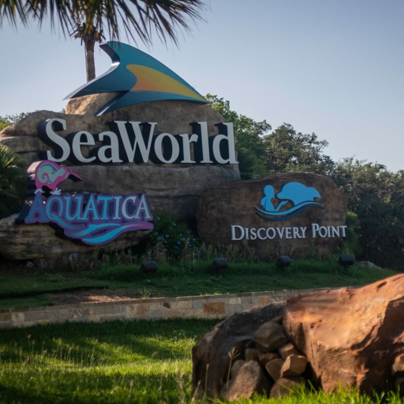 Entrance to San Antonio Sea World complex