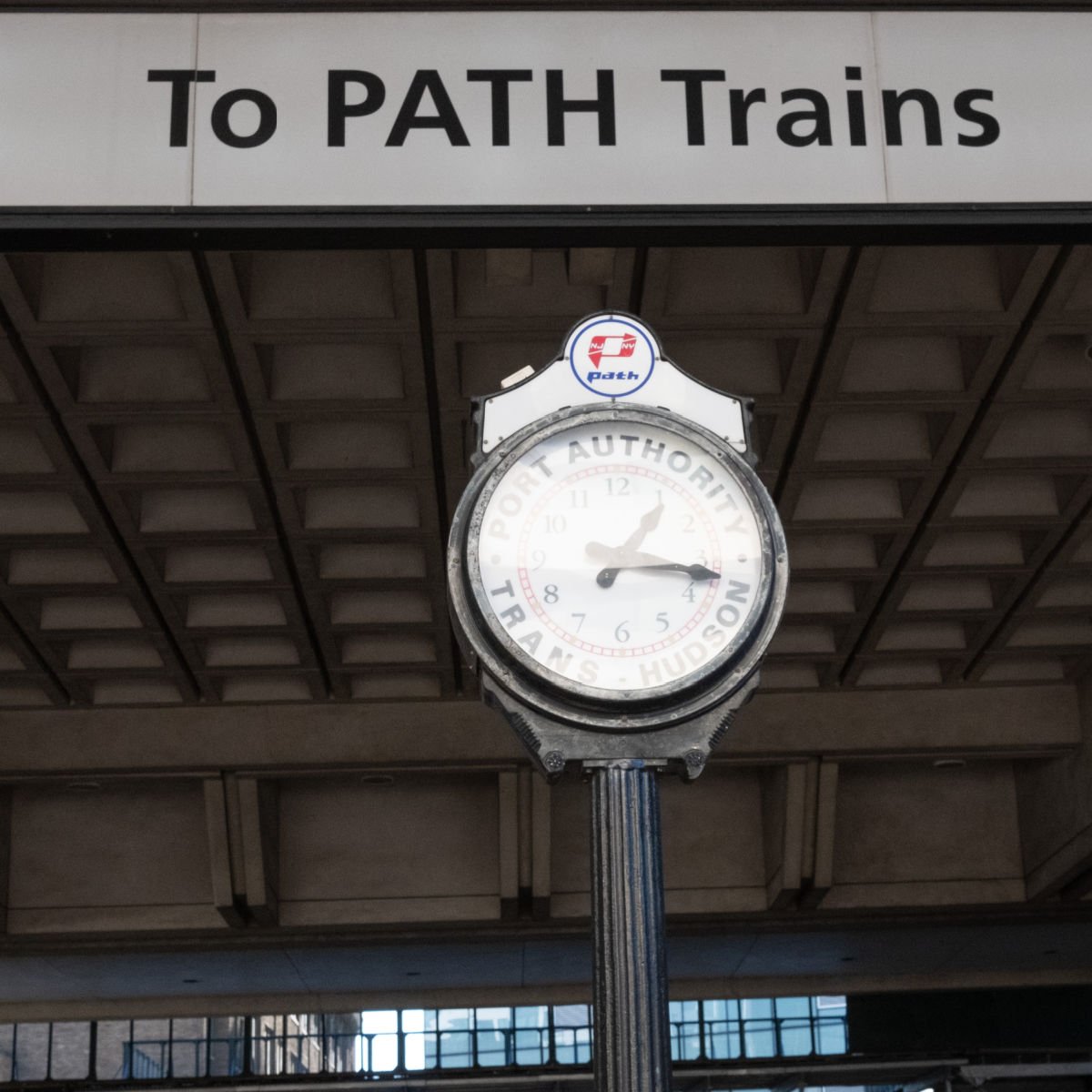 PATH Trains sign at station