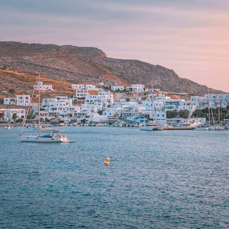 Picturesque Village In Folegandros, An Island In The Cyclades, Greece, Southern Europe