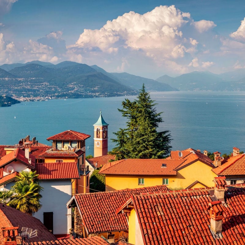 Stresa Town in Lake Maggiore, Italy 