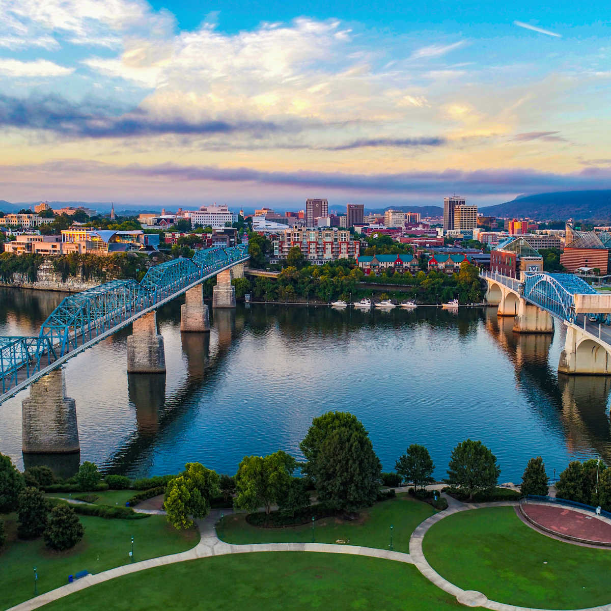 Aerial view of Chattanooga, TN