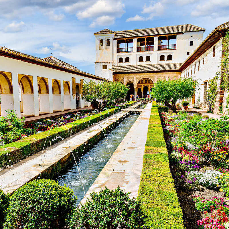 Generalife Palace In The Alhambra, Granada, Spain, Southern Europe