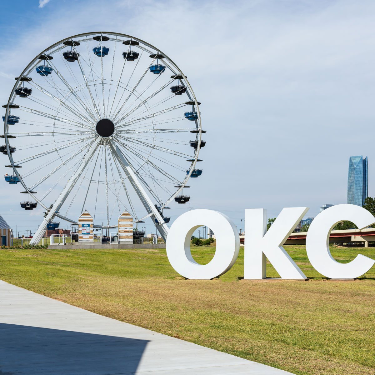 OKC sign and Ferris wheel