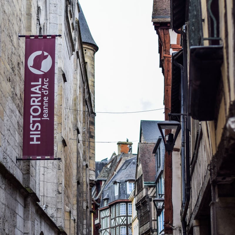 The Historial Jeanne d’Arc, or Joan of Arc Museum, in Rouen, France.