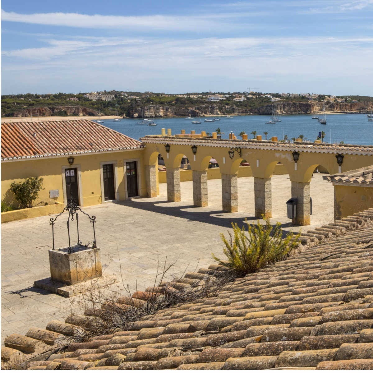 A view inside the historic Fort of Santa Catarina in Portimao, Portugal.