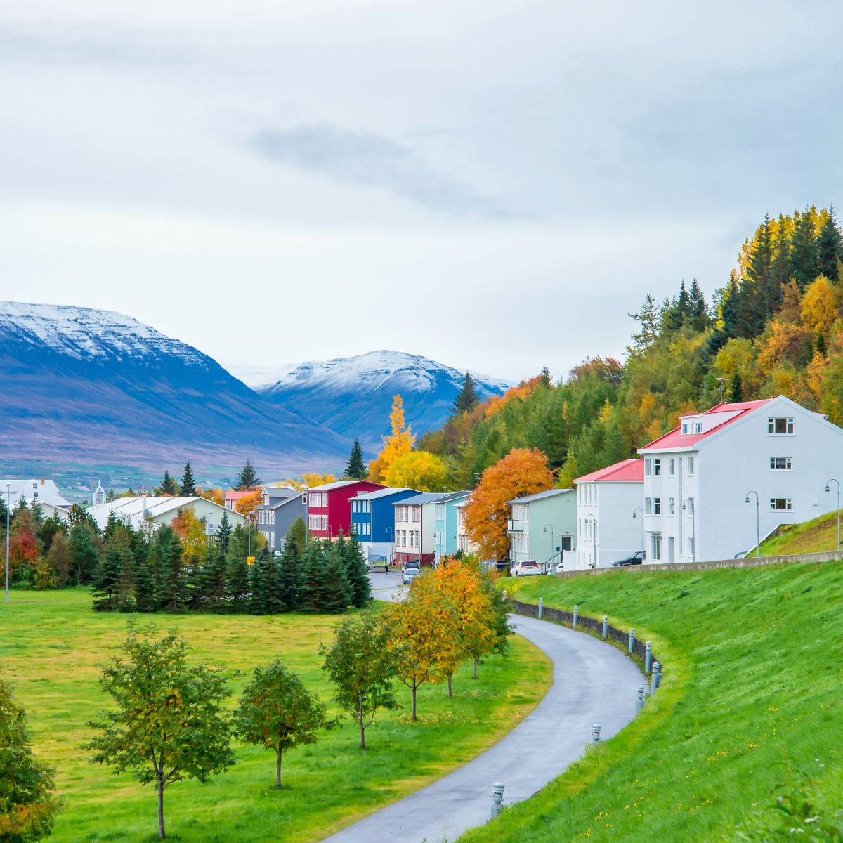 Akureyri, Iceland in fall