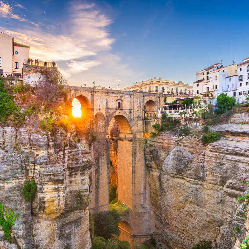 Historical Bridge In Ronda, A Small Town In Andalusia, Spain