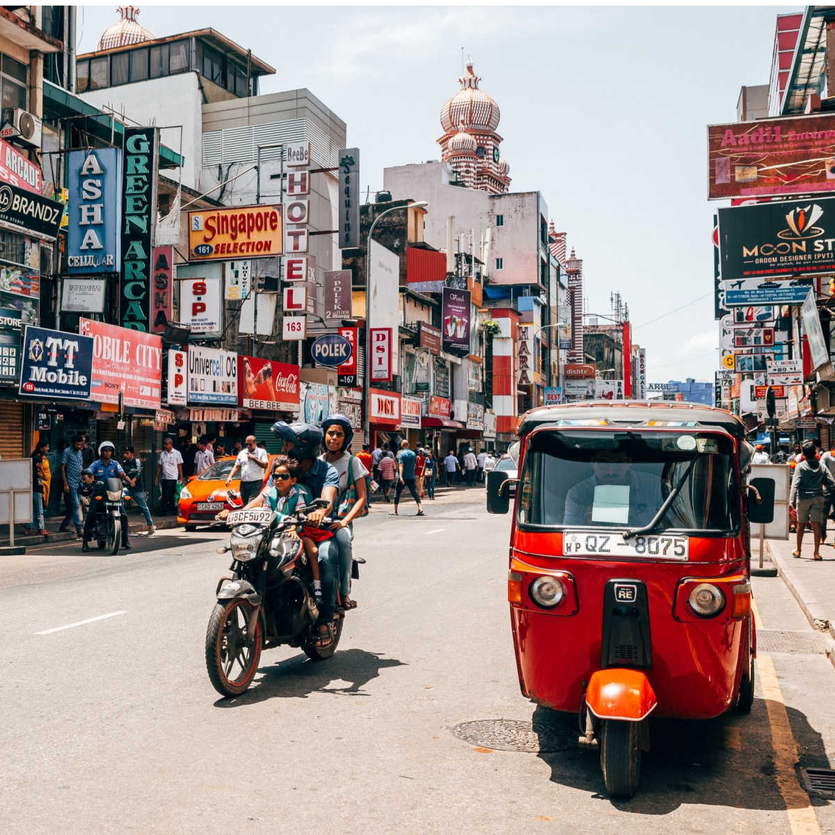 street view of colombo city, sri lanka