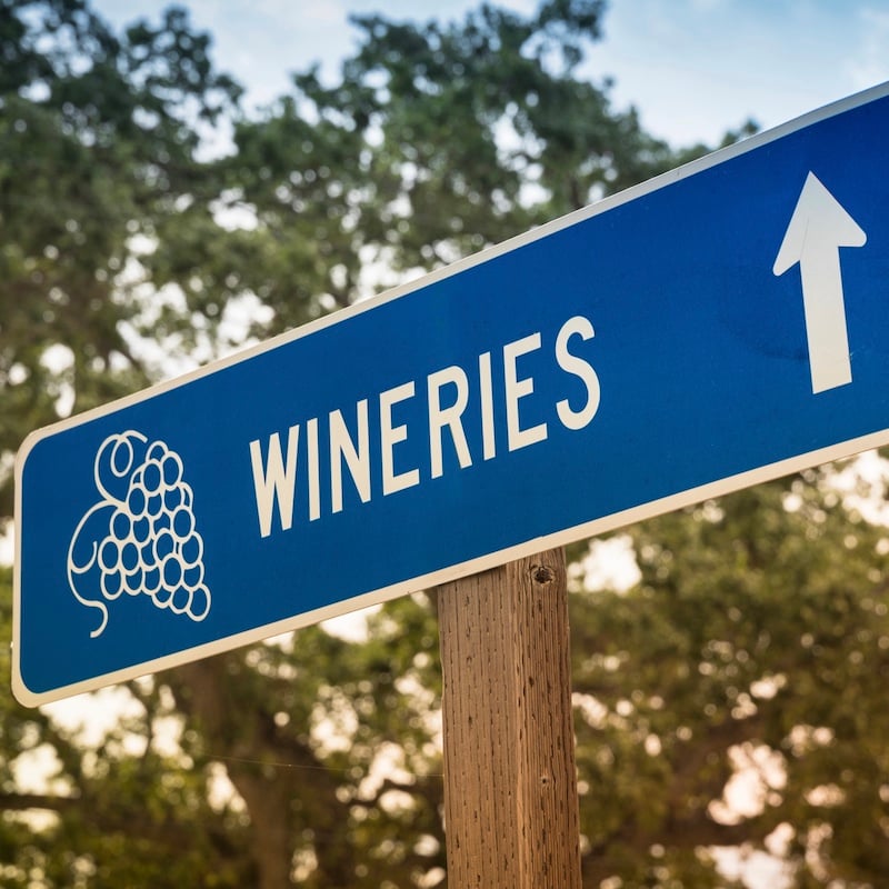 wineries sign