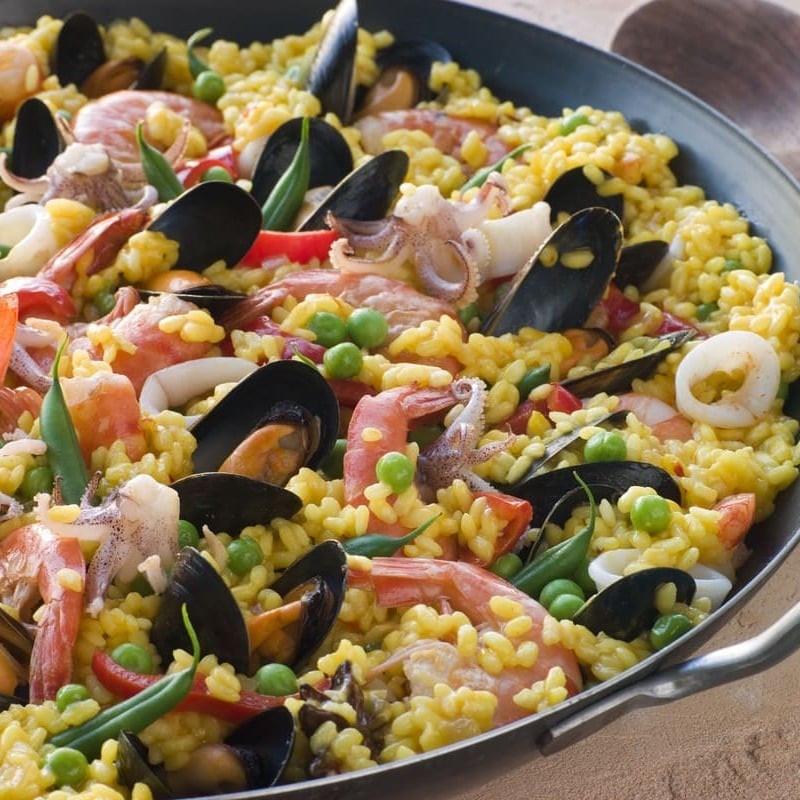 A Paella Served In Murcia, Spain