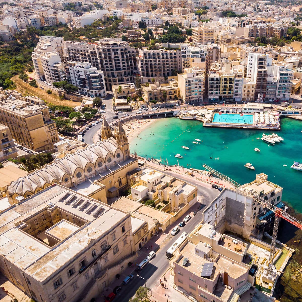 Aerial View Of Sliema, Malta