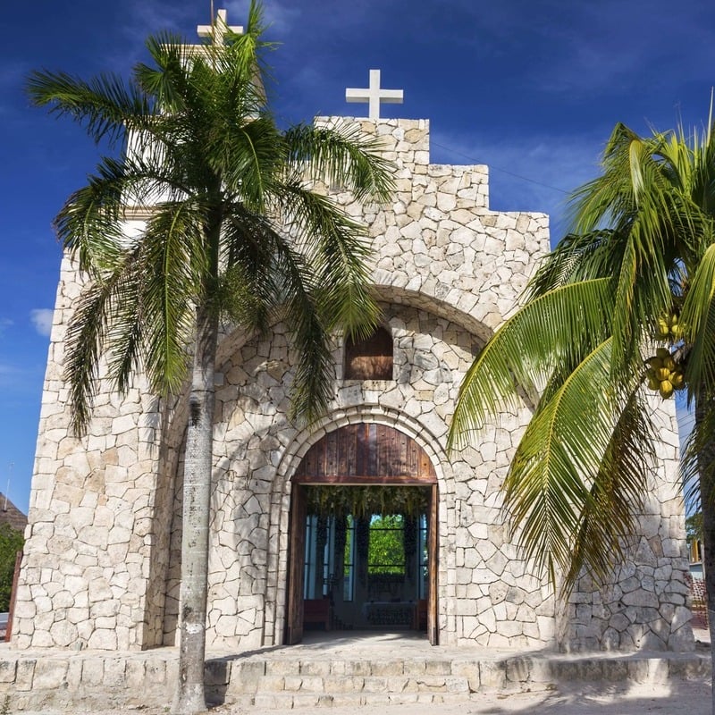 Capilla Santa Cruz In Cozumel, Quintana Roo, Mexico