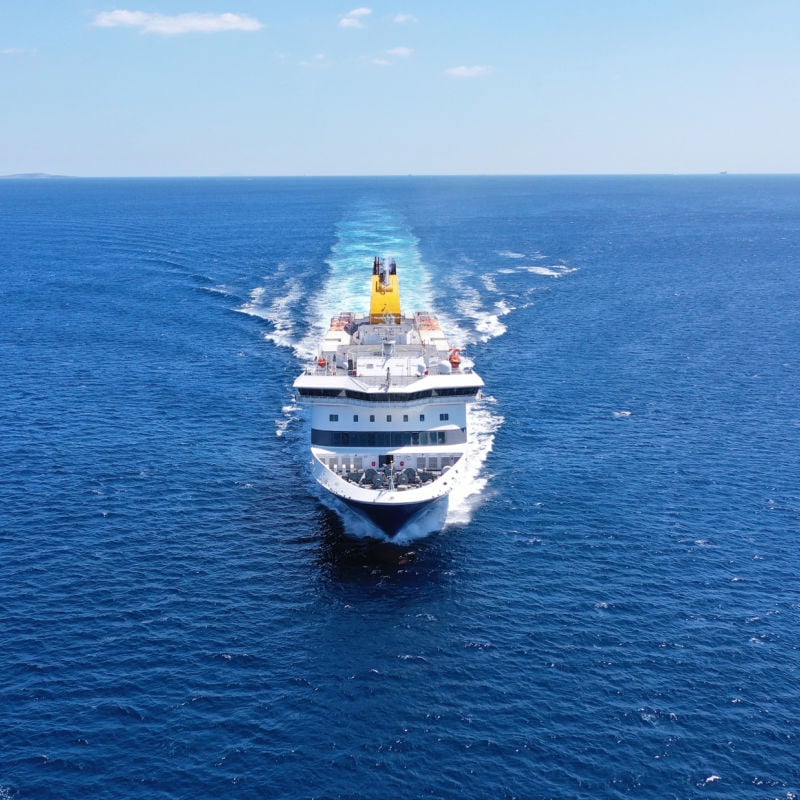 Ferry heading for Athens