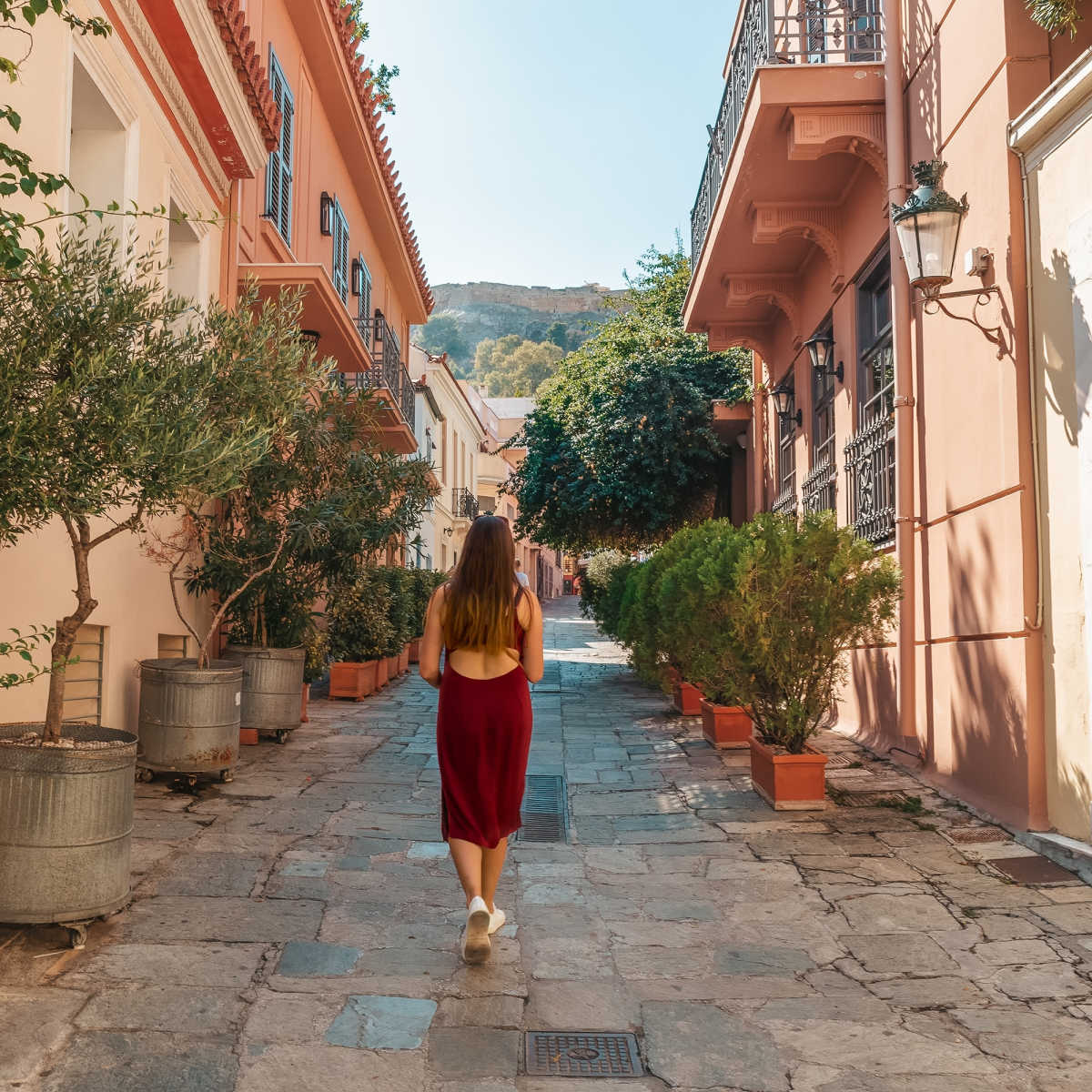 Woman walking in Athens