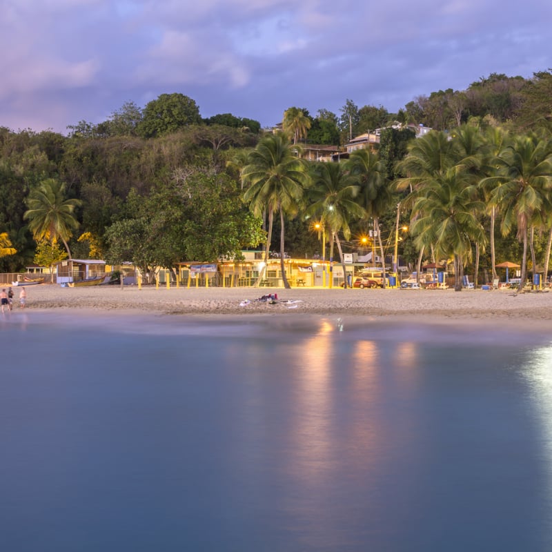 Twilight at Aguadilla beach