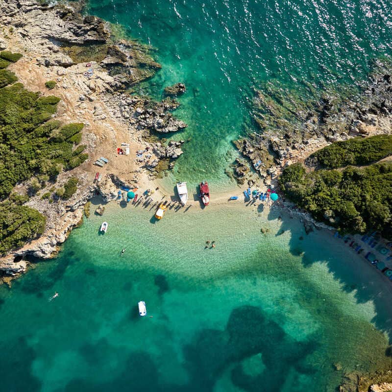 Aerial View Of Ksamil, Albania