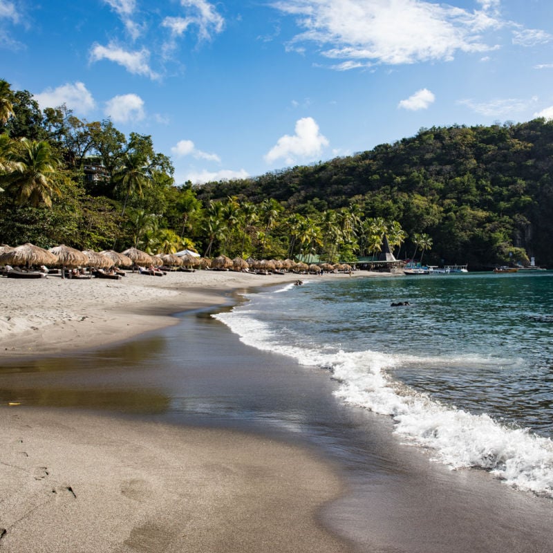 Anse Chastanet Beach in St. Lucia