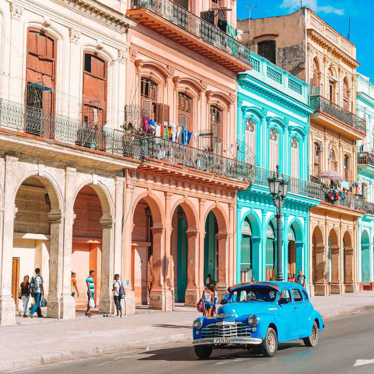 Colorful Buildings In La Havana, Cuba