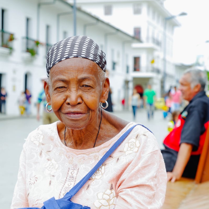 Elderly locals of Popayan, Colombia