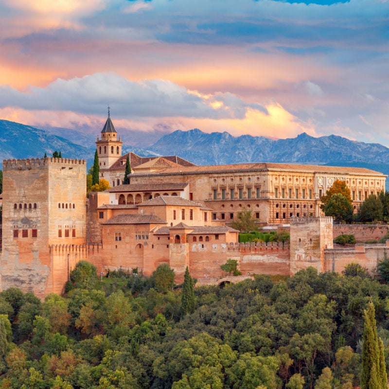 Granada. The fortress and palace complex Alhambra