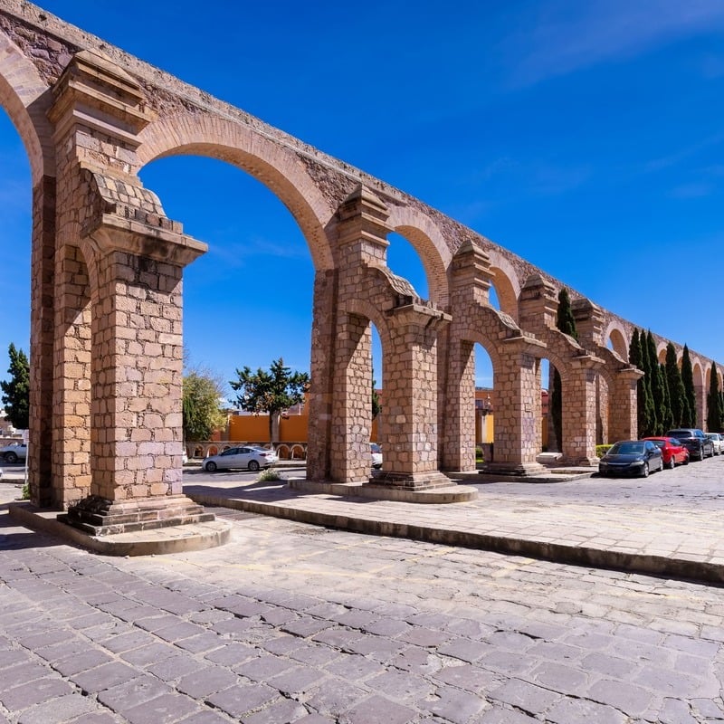 Historic Acqueduct In Zacatecas, Mexico, Latin America