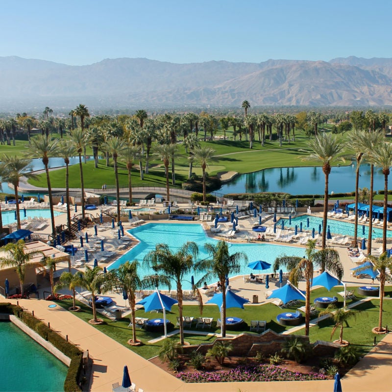 Numerous Palm Springs' hotel pools