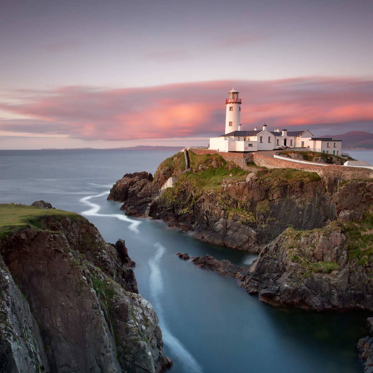 Panoramic View Of A Lighthouse In Donegal, Ireland