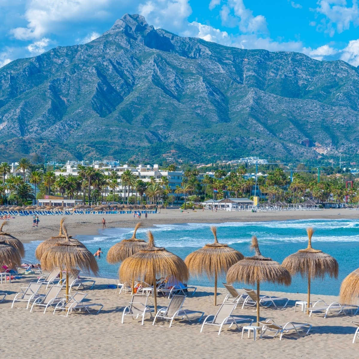 Puerto Banus beach at Marbella, Spain