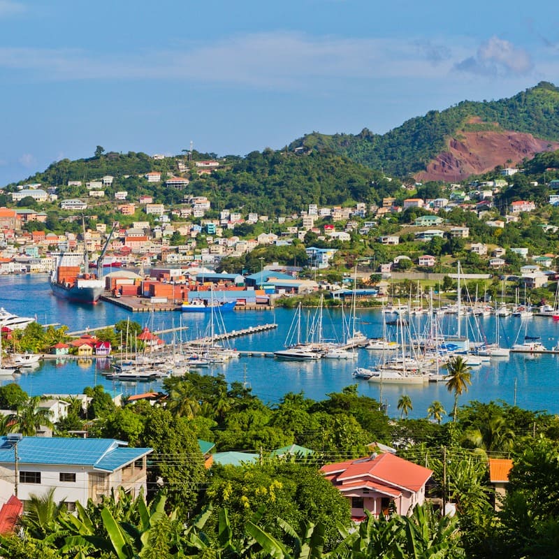 St George's Harbor In Grenada, Caribbean