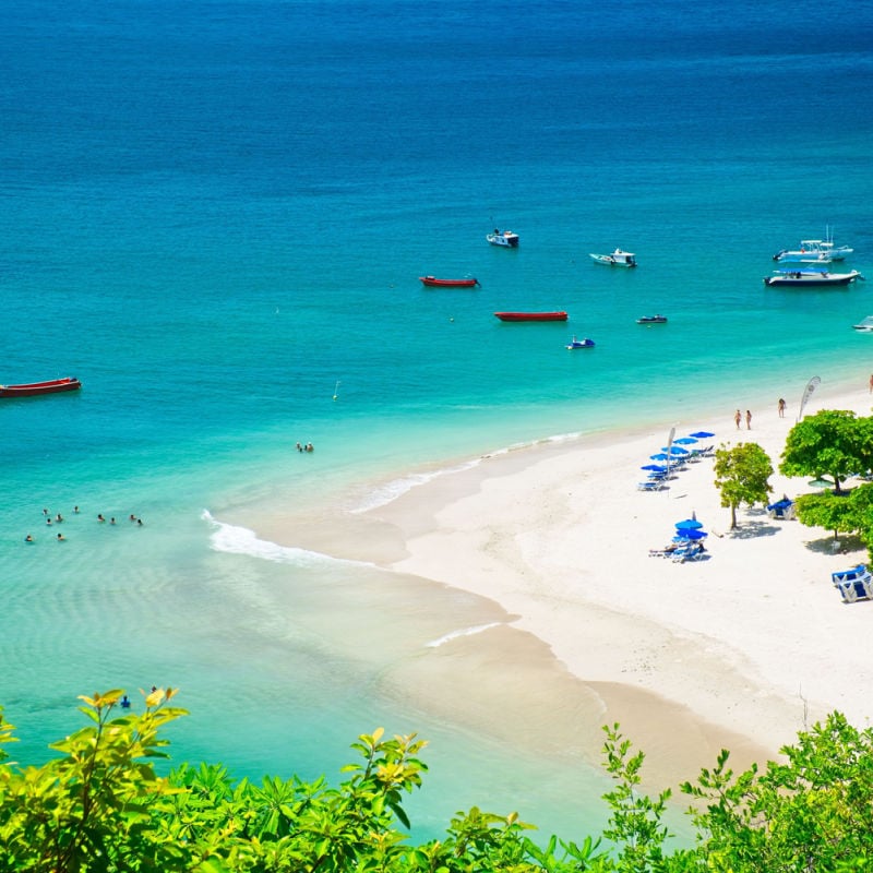 Aerial View Of A Beach In Tortuga Island, Costa Rica, Central America