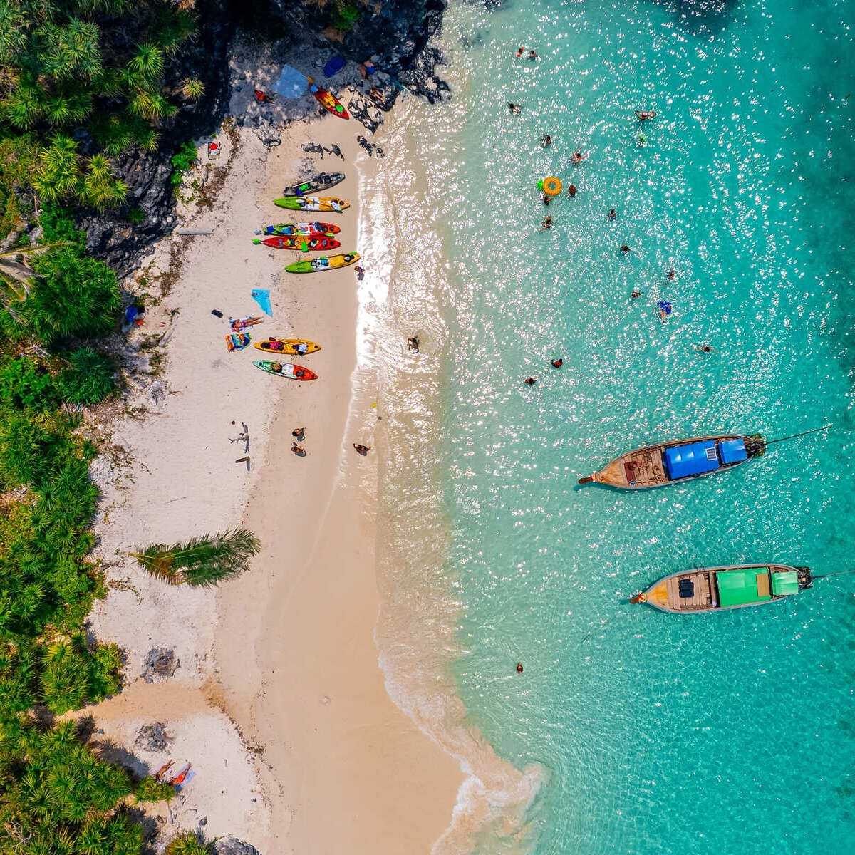 Aerial View Of A Beach In Phuket, Thailand