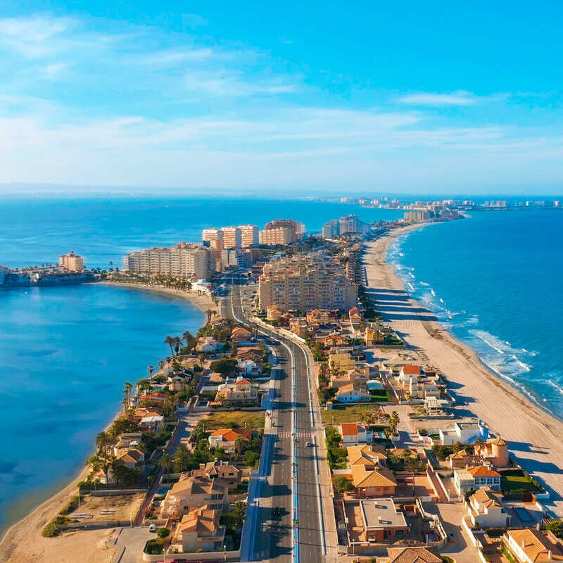 Aerial View Of La Manga, Murcia, Spain, Mediterranean Europe