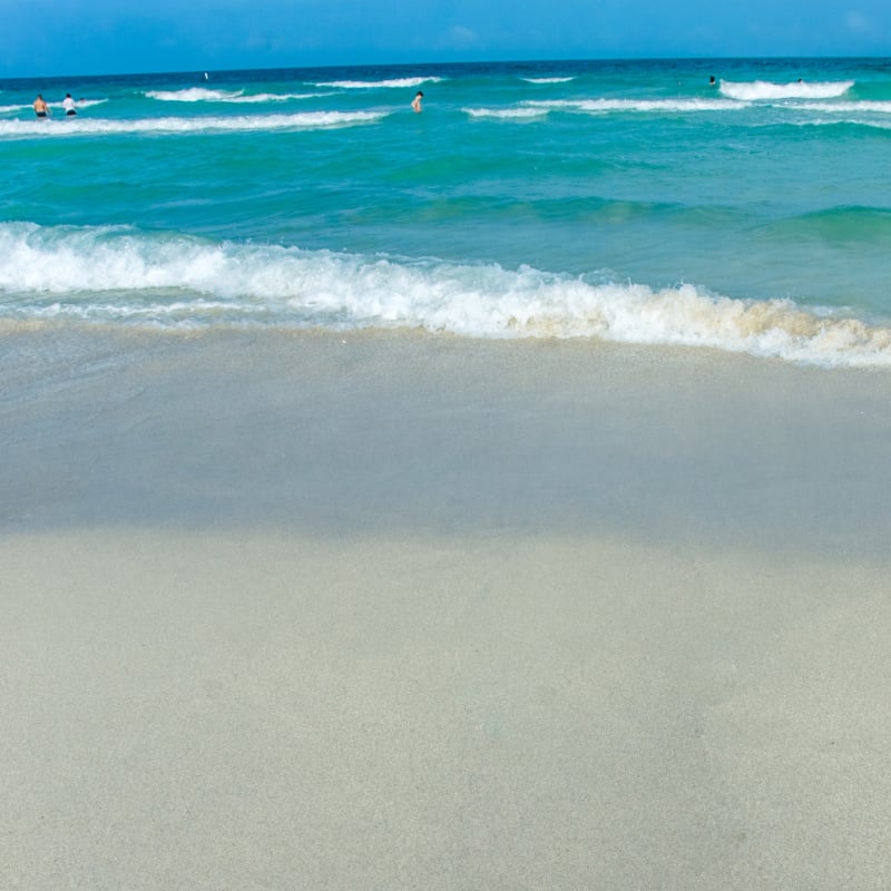 Blue waters of Grayson Beach State Park